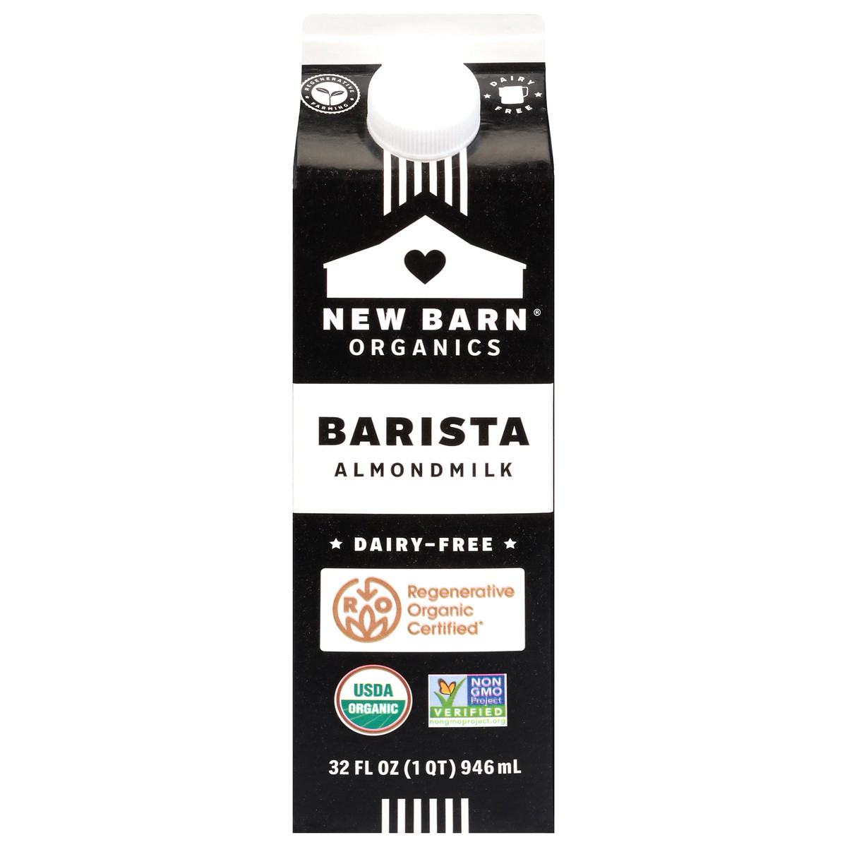 slide 6 of 14, New Barn Barista Almondmilk Creamer, 32 oz