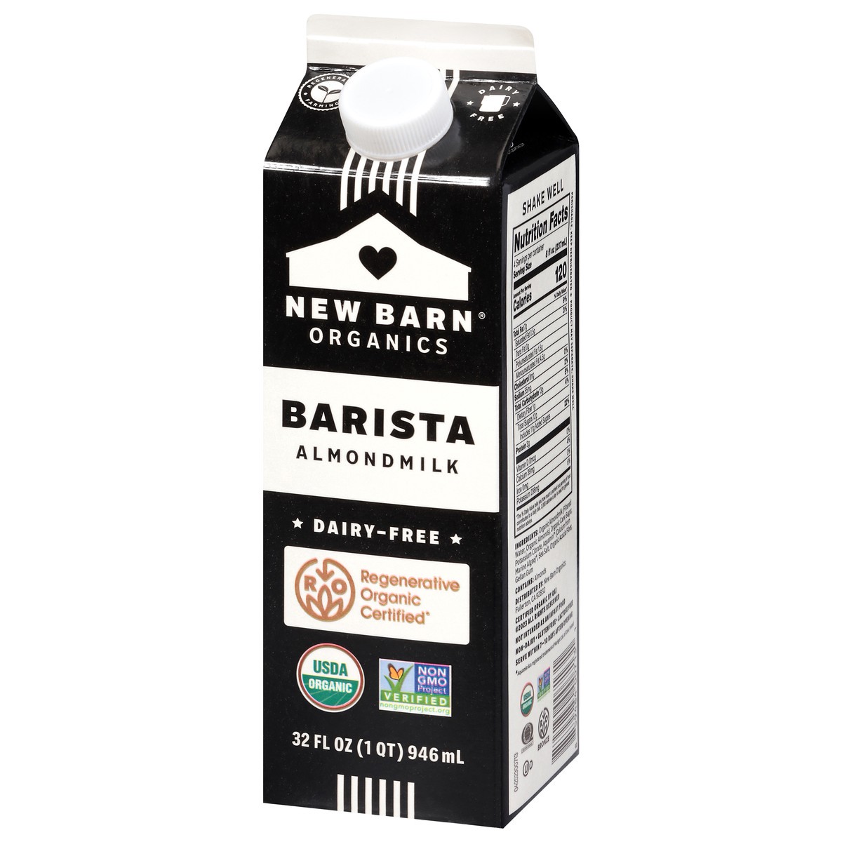 slide 9 of 14, New Barn Barista Almondmilk Creamer, 32 oz