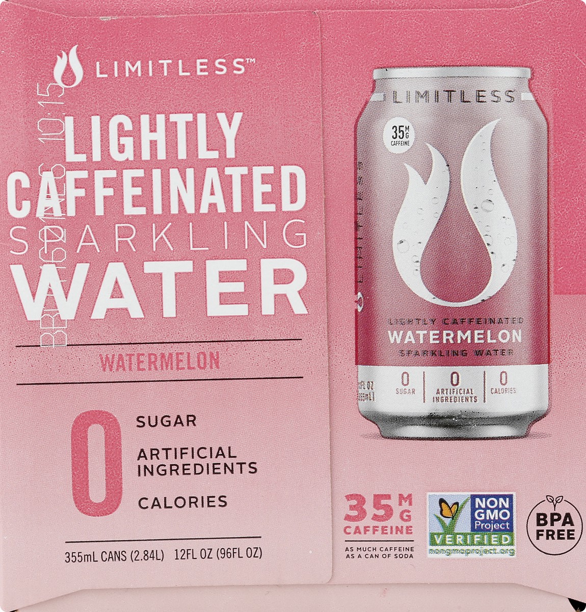 slide 3 of 10, LIMITLESS Refresh Lightly Caffeinated Sparkling Water, Watermelon- 8 ct, 8 ct