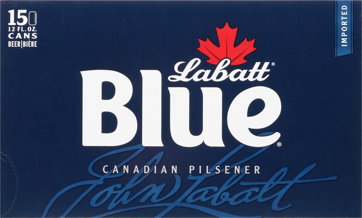 slide 11 of 11, Labatt Blue Imported Canadian Pilsener Beer 15 - 12 fl oz Cans, 15 ct; 12 oz