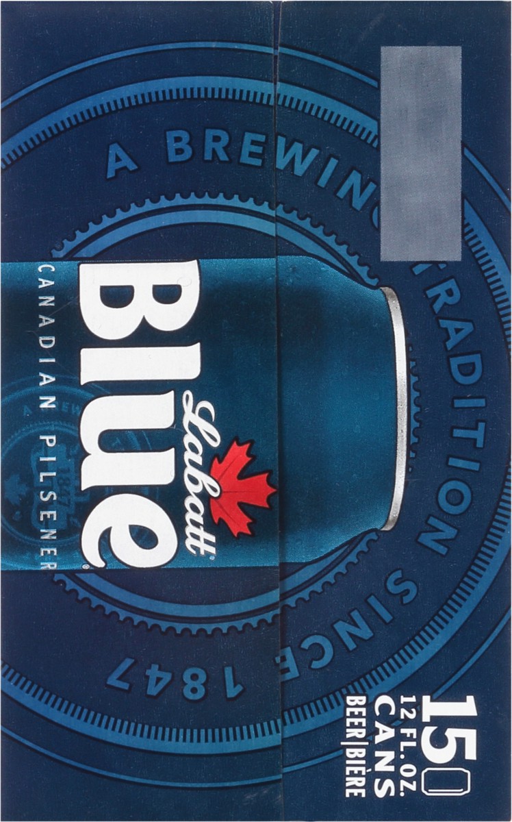 slide 5 of 11, Labatt Blue Imported Canadian Pilsener Beer 15 - 12 fl oz Cans, 15 ct; 12 oz