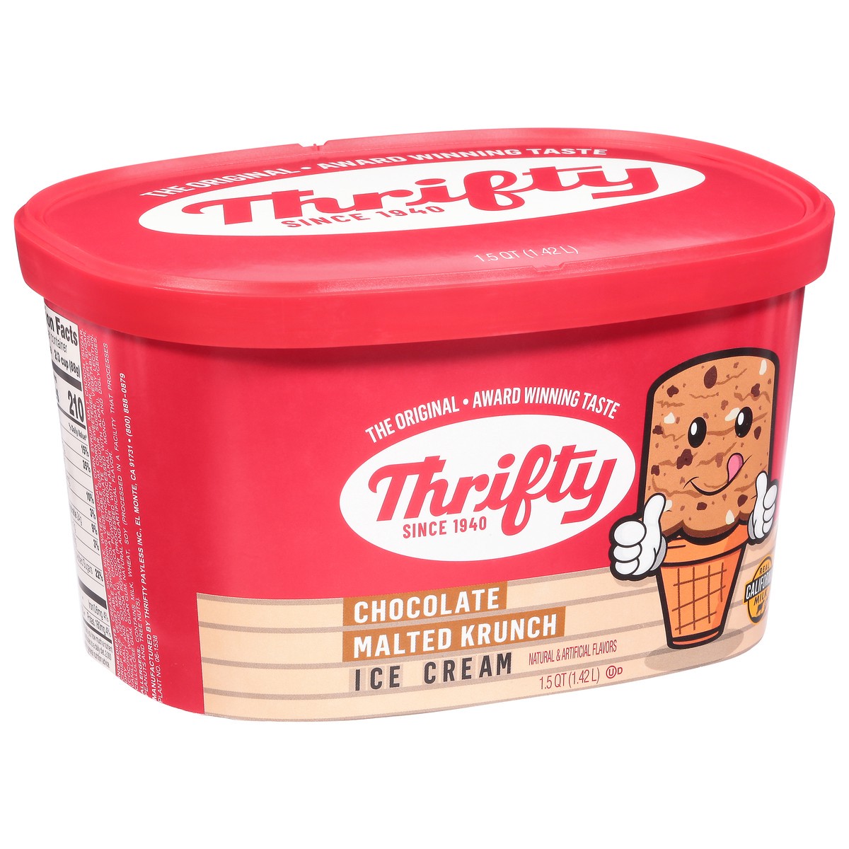 slide 9 of 13, Thrifty Chocolate Malted Krunch Ice Cream 1.5 qt, 1.5 qt