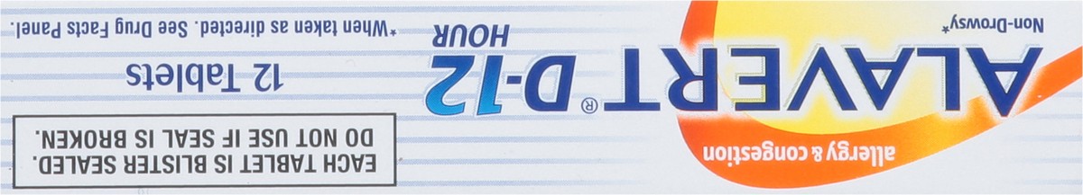 slide 4 of 14, Alavert D-12 Hour Allergy & Congestion 12 Tablets, 12 ct