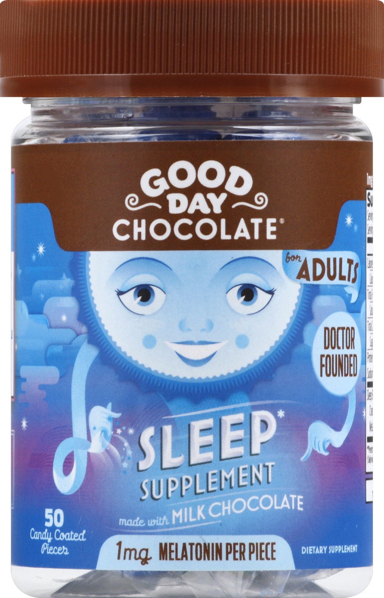 slide 7 of 7, Good Day Chocolate Sleep Supplement 50 ea, 50 ct