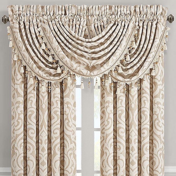 slide 1 of 1, J. Queen New York Milano Waterfall Window Valance - Sand, 1 ct