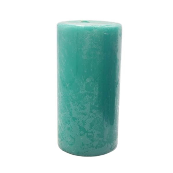 slide 1 of 1, Hy-Vee Wix & Wax Dark Green 3X6 Pillar Candle, 1 ct