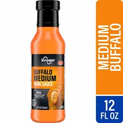 Kroger Medium Buffalo Wing Sauce, 12 fl oz