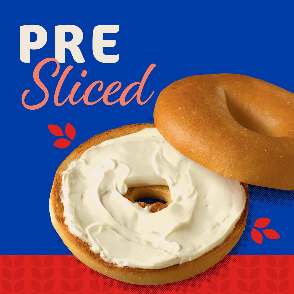 slide 2 of 4, Kroger Plain Pre Sliced Bagels, 6 ct; 20 oz