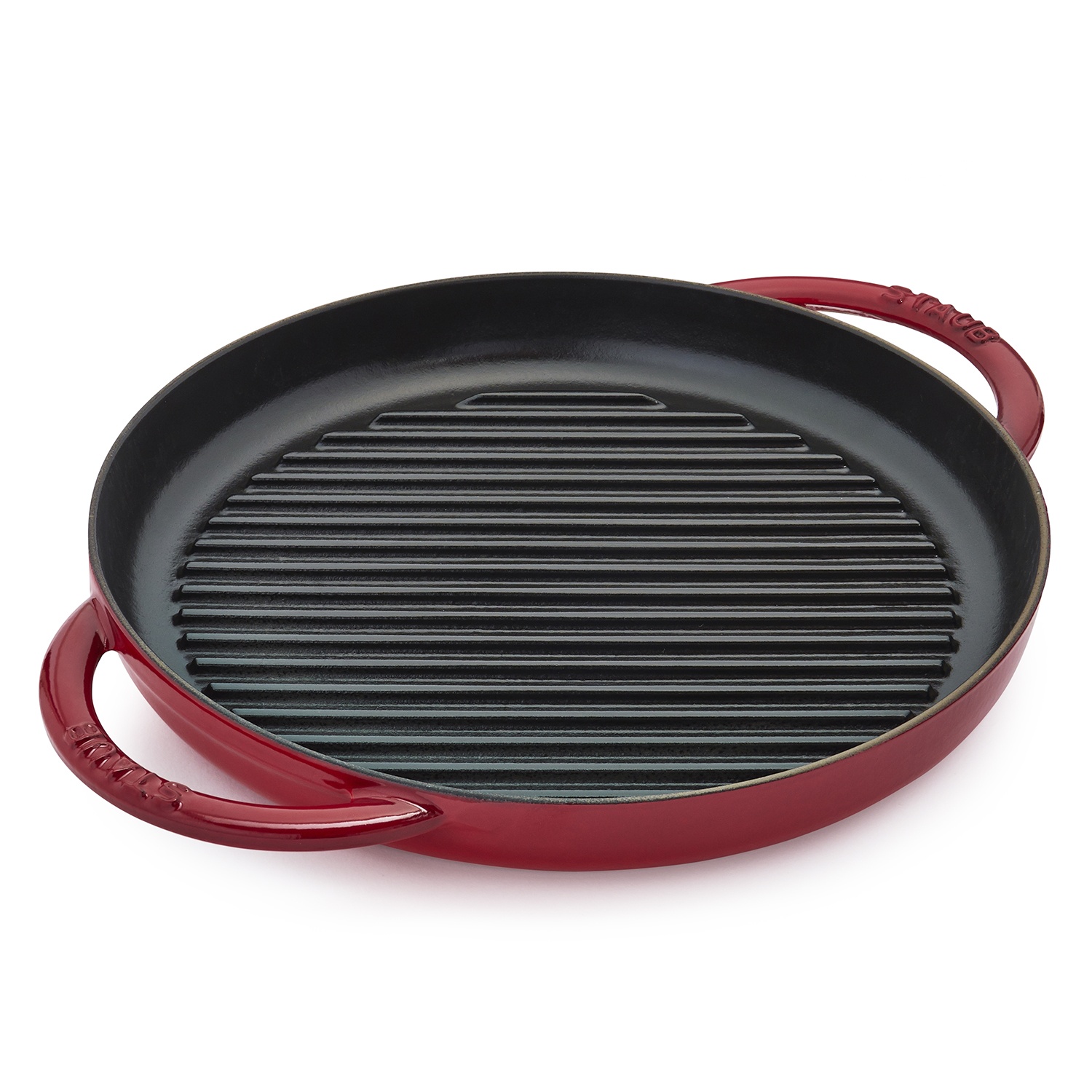 slide 1 of 1, STAUB Cast Iron Pure Grill - Cherry, 10 in