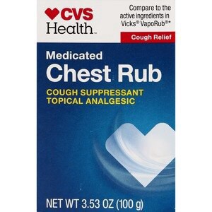 slide 1 of 1, CVS Health Medicated Chest Rub Cough Suppressant, 3.53 Oz, 1 ct
