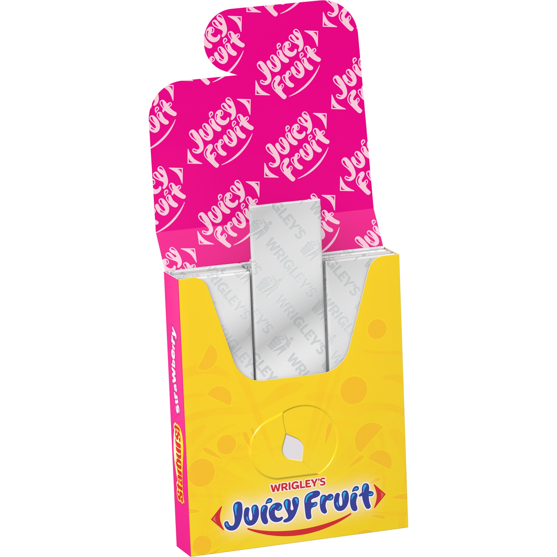 slide 4 of 6, JUICY FRUIT Starburst Strawberry Chewing Gum, Single Pack, 15 Stick, 15 pc