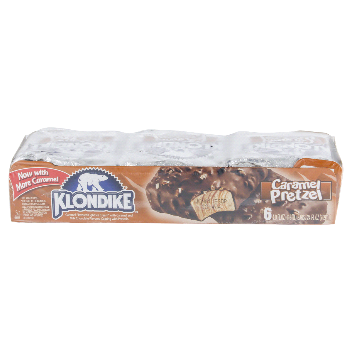 slide 3 of 8, Klondike Caramel Pretzel Ice Cream Bars, 6 ct