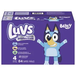 Luvs Platinum Protection Baby Diapers, Size 4, 84 Count