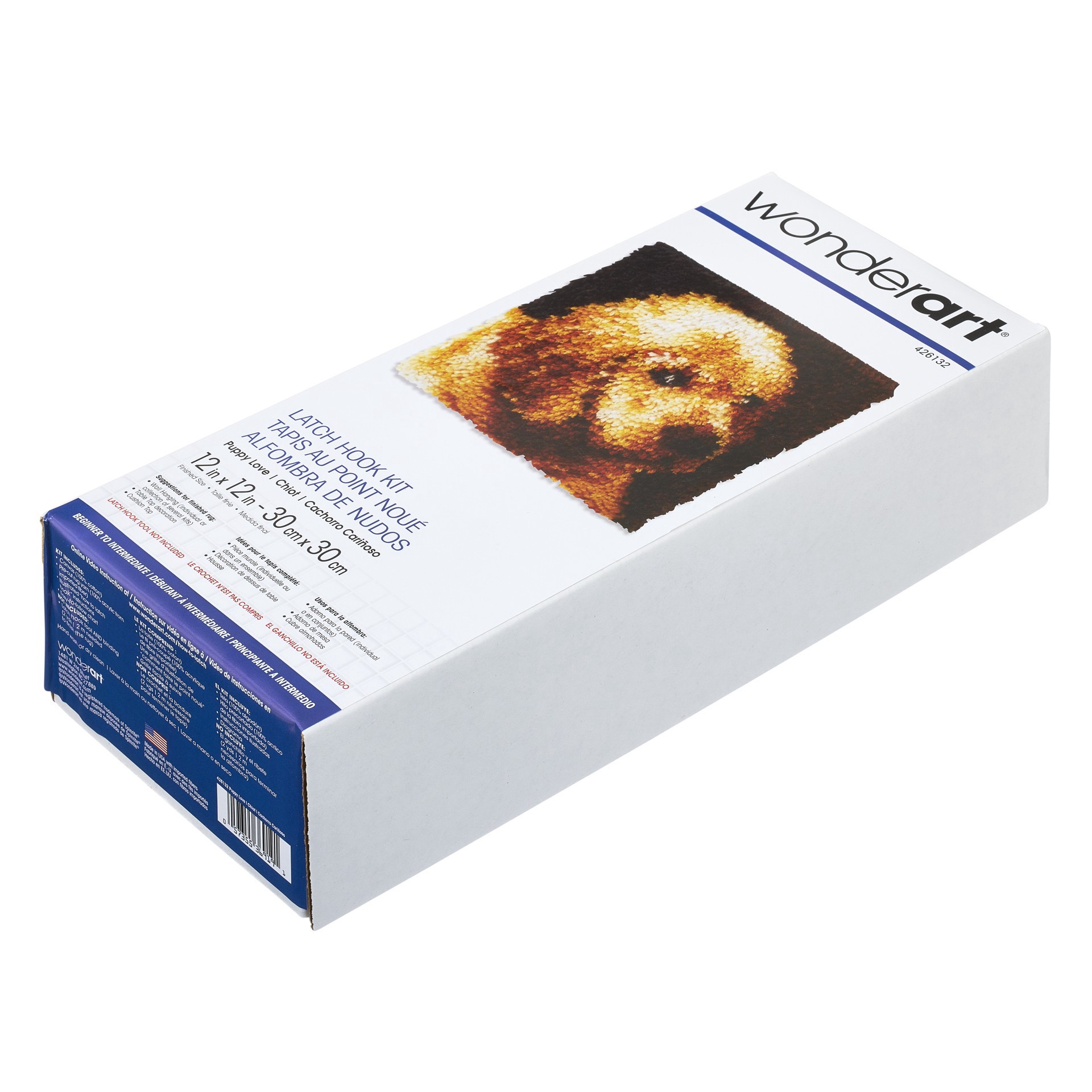 slide 3 of 5, Wonderart Puppy Love Latch Hook Kit, 12 in x 12 in