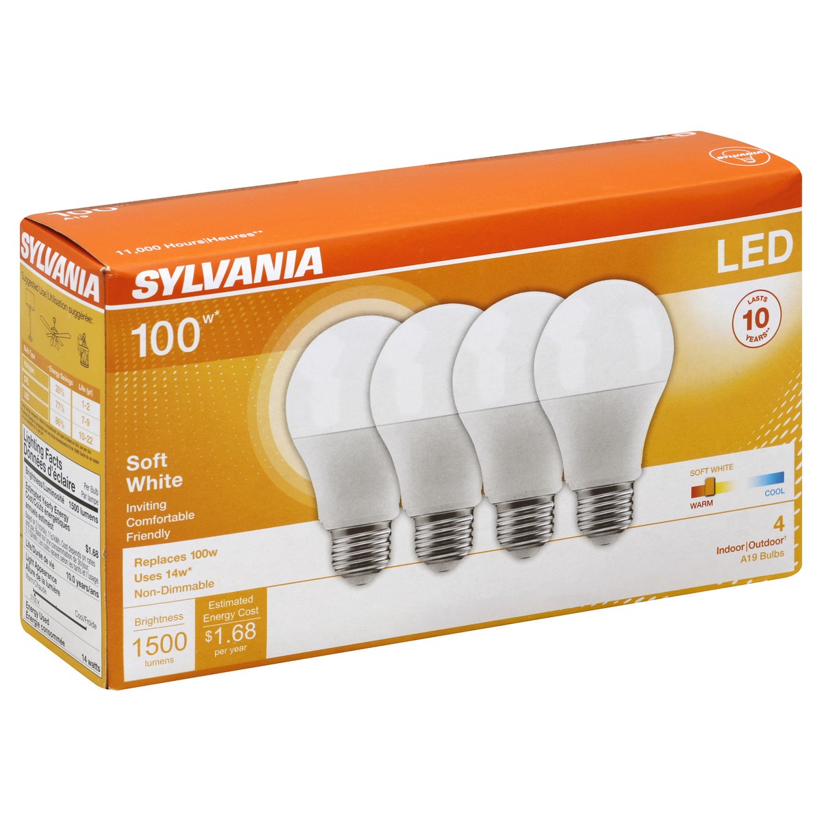 slide 4 of 5, Sylvania Light Bulbs 4 ea, 4 ct