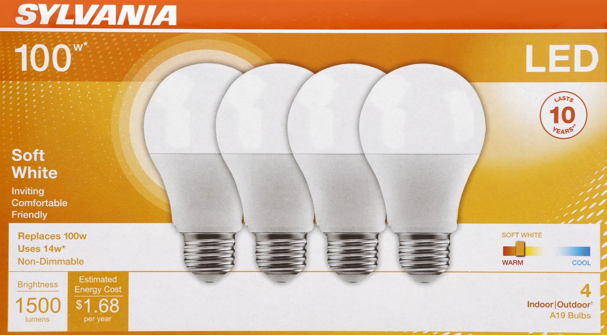 slide 1 of 5, Sylvania Light Bulbs 4 ea, 4 ct