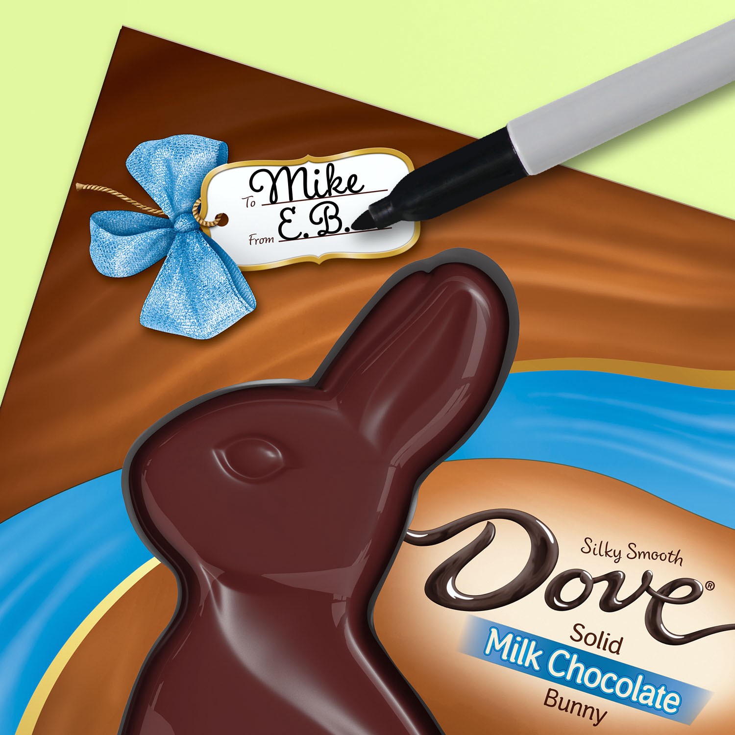 slide 4 of 8, DOVE Milk Chocolate Easter Candy Solid Easter Bunny, 12 oz Box, 12 oz