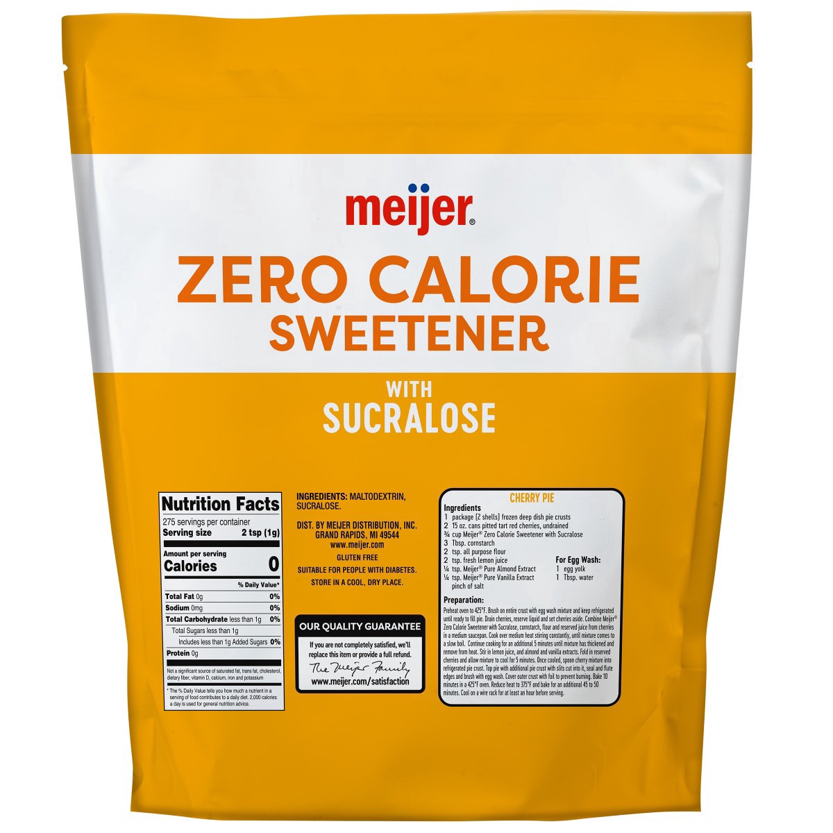 slide 5 of 9, Meijer Zero Calorie Sweetener with Sucralose, 9.7 oz