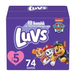 Luvs Platinum Protection Baby Diapers, Size 5 (27+ lbs), 72 Count