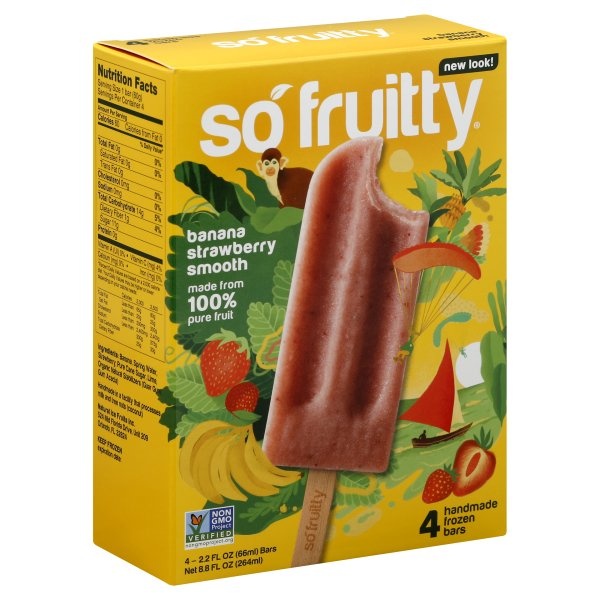 slide 1 of 1, So Fruitty Frozen Bars 4 ea, 4 ct