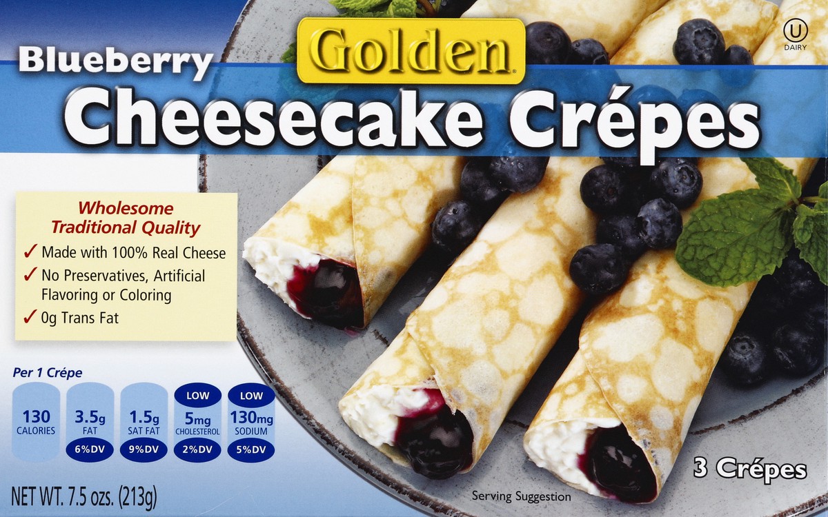 slide 1 of 5, Golden Kosher Blueberry Cheesecake, 7.5 oz