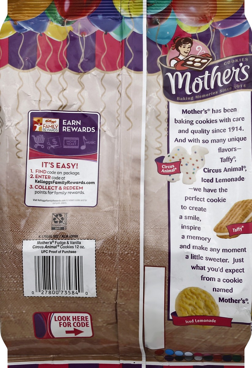 slide 6 of 6, Mother's Fudge & Vanilla Circus Animal Cookies, 12 oz