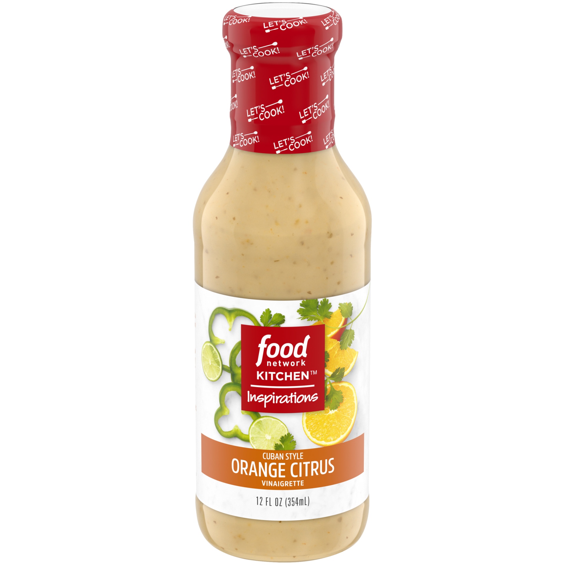 slide 1 of 1, Food Network Kitchen Inspirations Cuban Style Orange Citrus Vinaigrette Salad Dressing, 12 fl oz