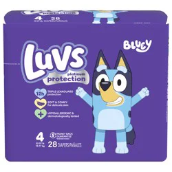 Luvs Platinum Protection Baby Diapers, Size 4 (22-37 lbs), 28 Count