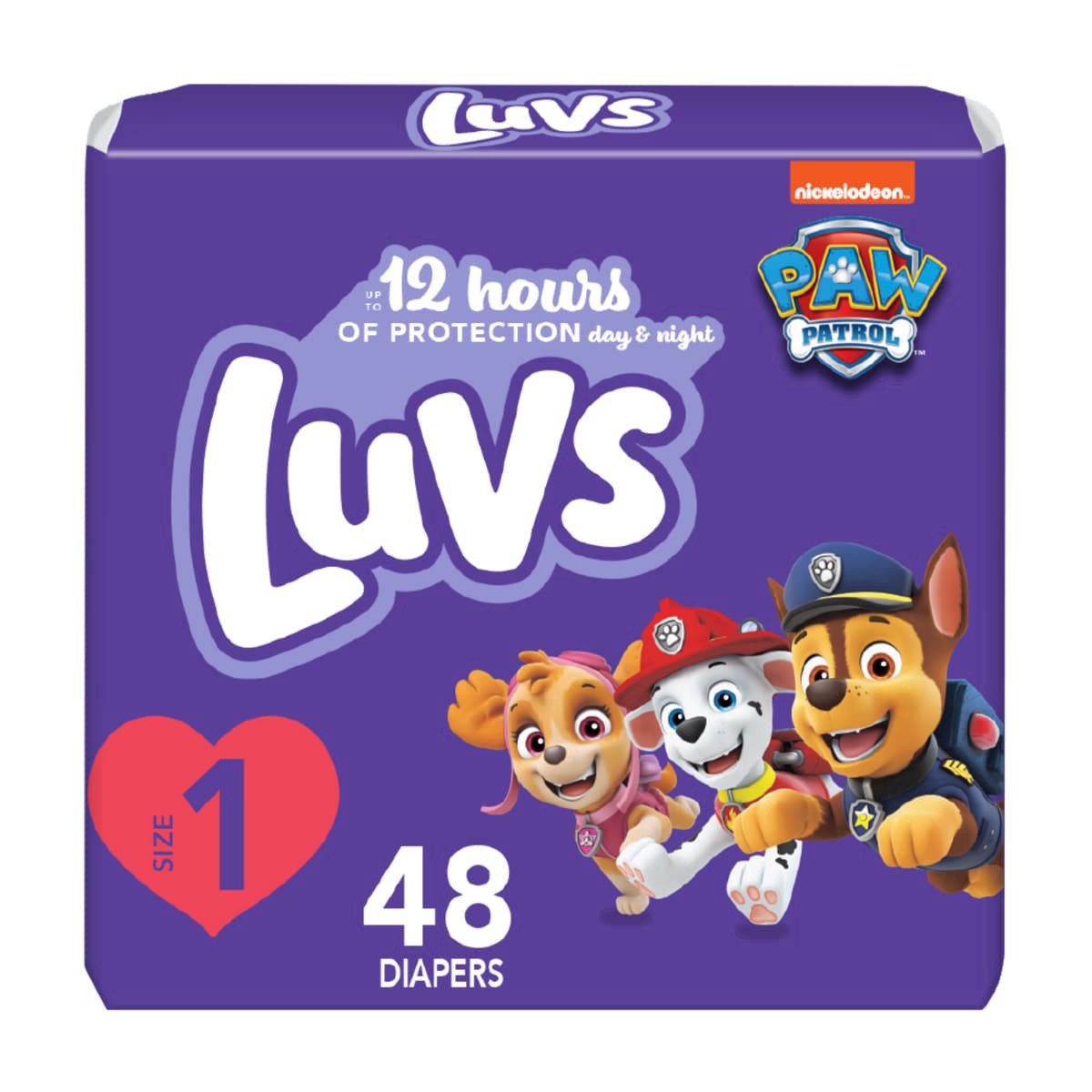 slide 1 of 1, Luvs Bluey Diapers 1 (8-14 lb) 46 ea, 46 ct