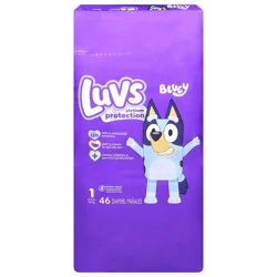 Luvs Bluey Diapers 1 (8-14 lb) 46 ea
