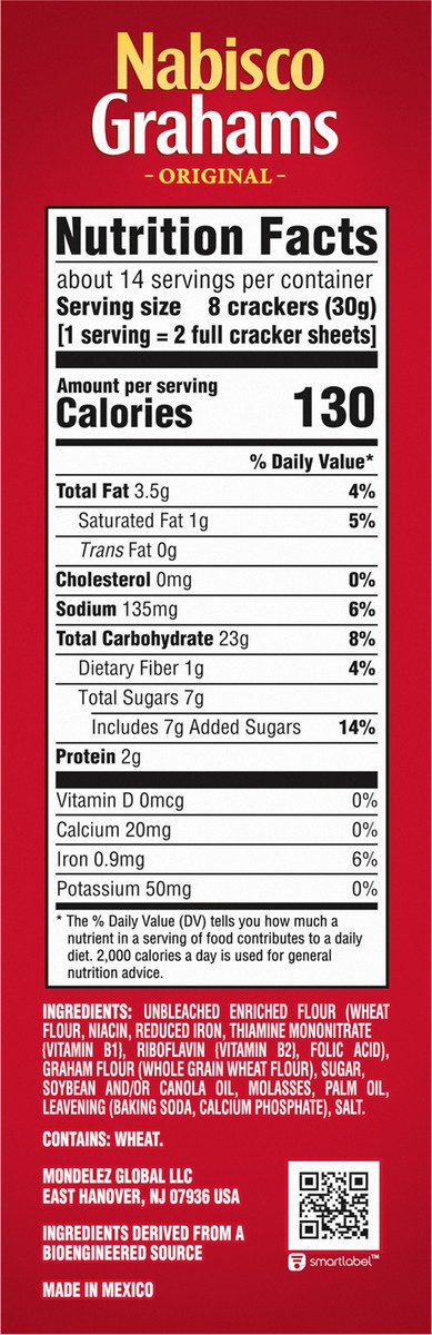 slide 4 of 9, NABISCO GRAHAMS Original Graham Crackers, 14.4 oz, 14.4 oz