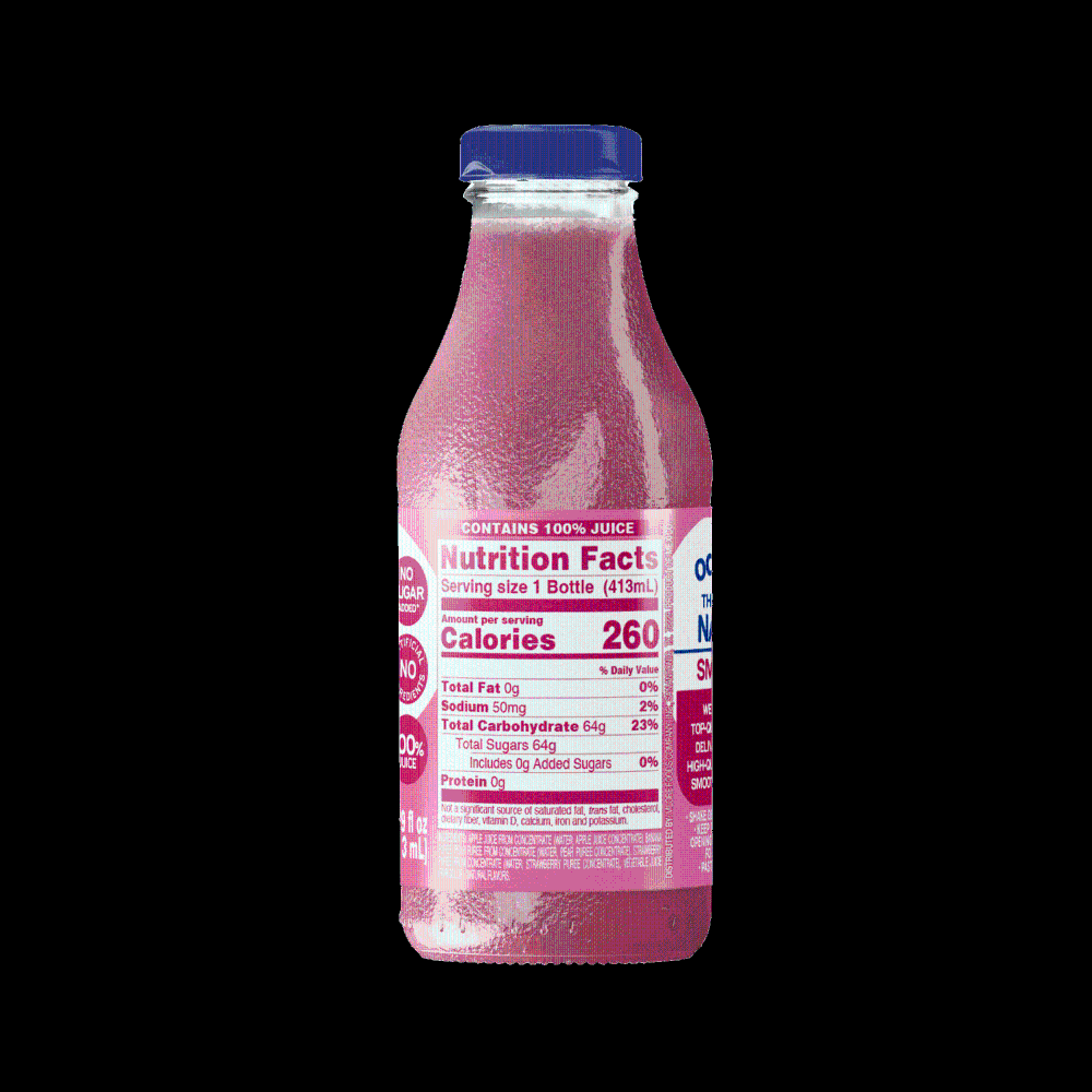 slide 3 of 3, Odwalla® Strawberry-Banana Smoothie Glass Bottle, 13.9 fl oz