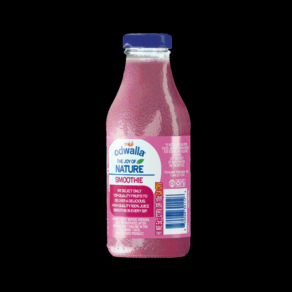 slide 2 of 3, Odwalla® Strawberry-Banana Smoothie Glass Bottle, 13.9 fl oz