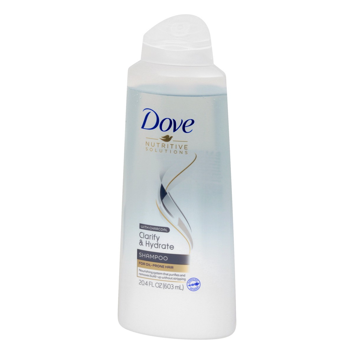 slide 4 of 9, Dove Shampoo Clarify & Hydrate, 20.4 oz, 81.6 oz, 4 ct