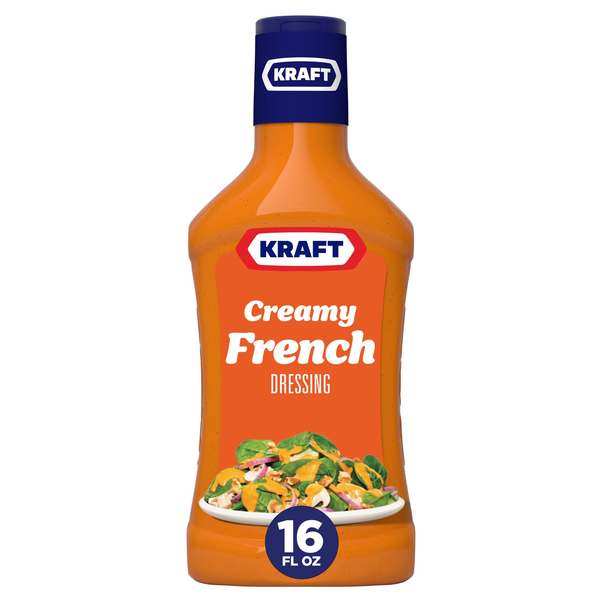 slide 1 of 9, Kraft Creamy French Salad Dressing, 16 fl oz Bottle, 16 fl oz