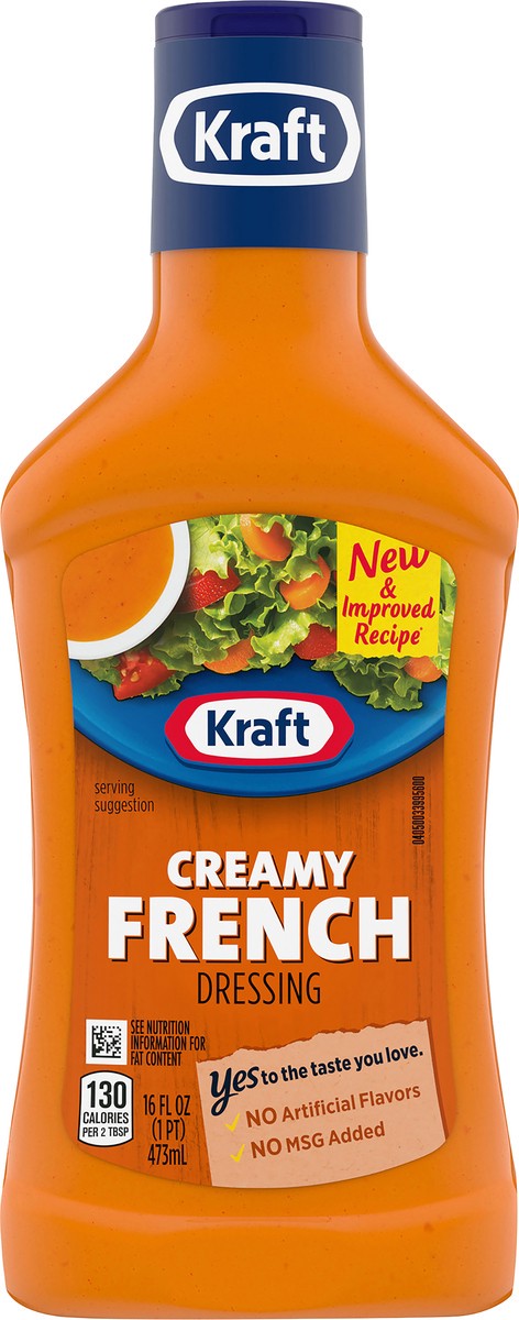 slide 6 of 9, Kraft Creamy French Salad Dressing, 16 fl oz Bottle, 16 fl oz