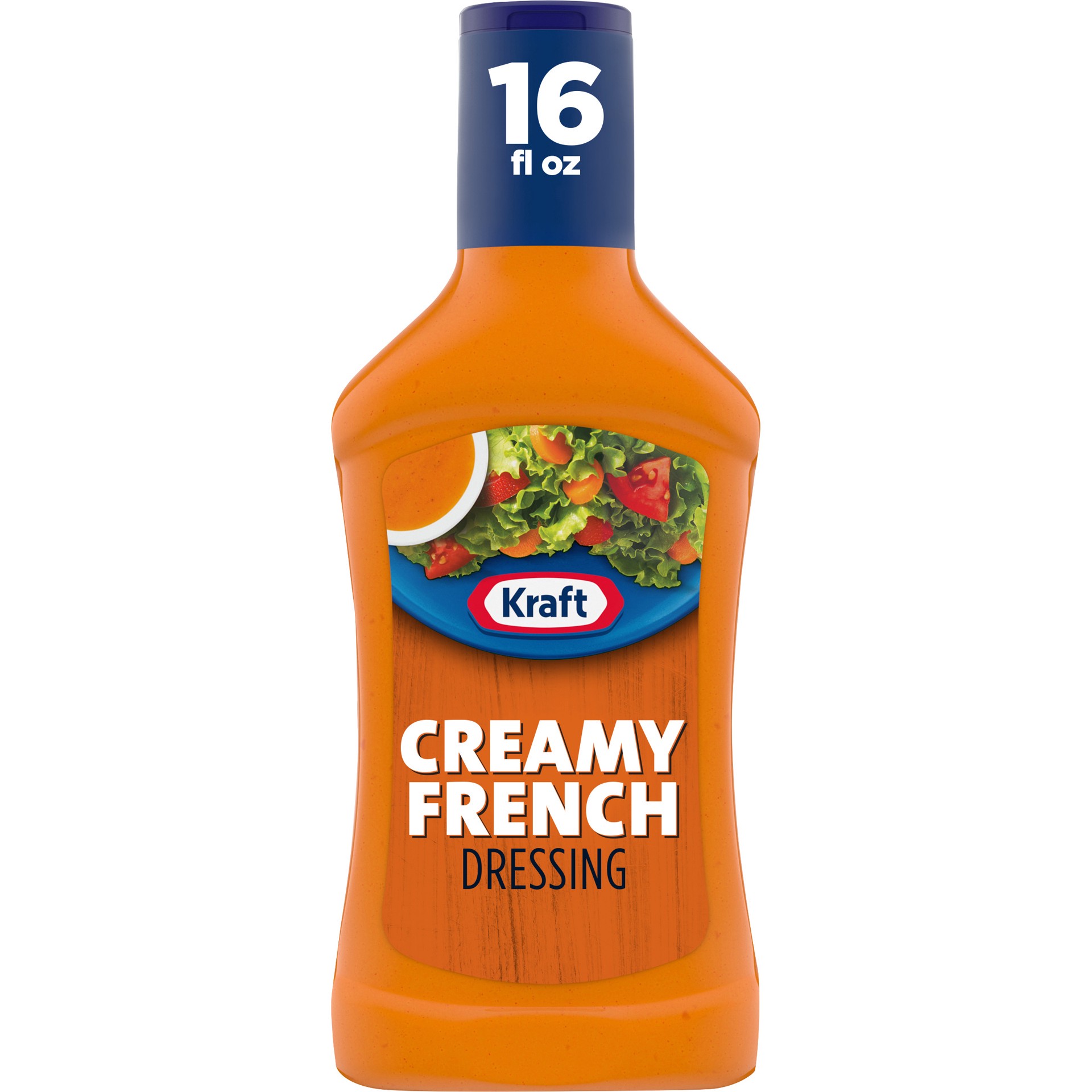 slide 1 of 7, Kraft Creamy French Salad Dressing Bottle, 16 fl oz