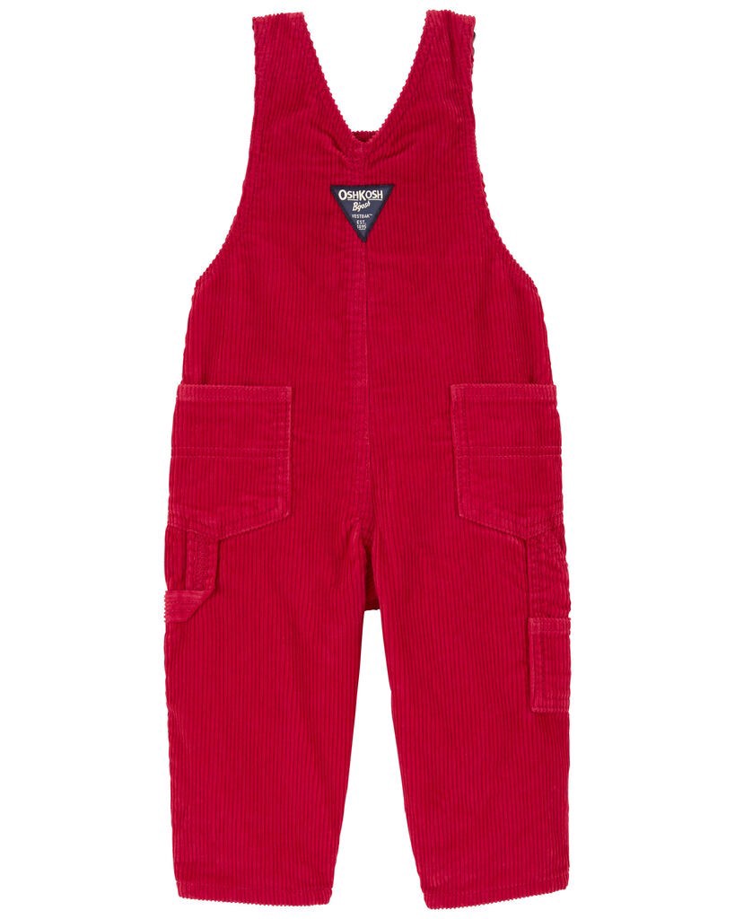 slide 2 of 3, Oshkosh Baby Soft Corduroy Overalls Red 9M, 1 ct