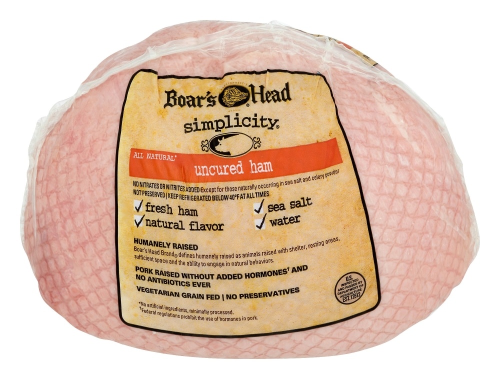 slide 1 of 1, Boar's Head All Natural Uncured Smoked Ham, per lb