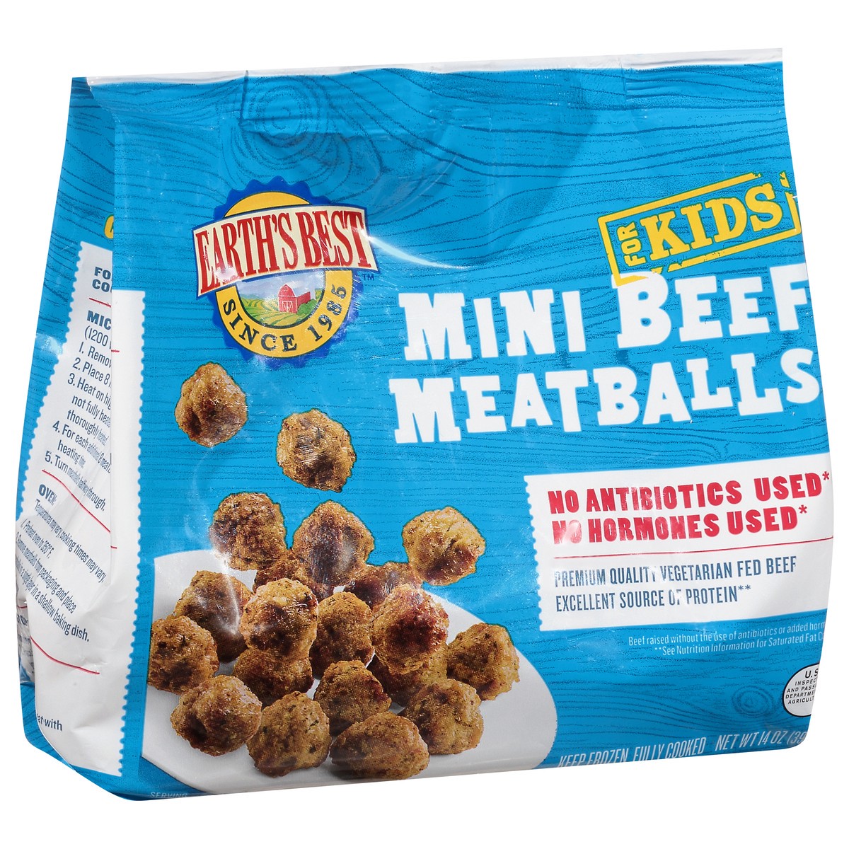 slide 2 of 9, Earth's Best Mini Beef Meatballs for Kids 14 oz Bag, 14 oz