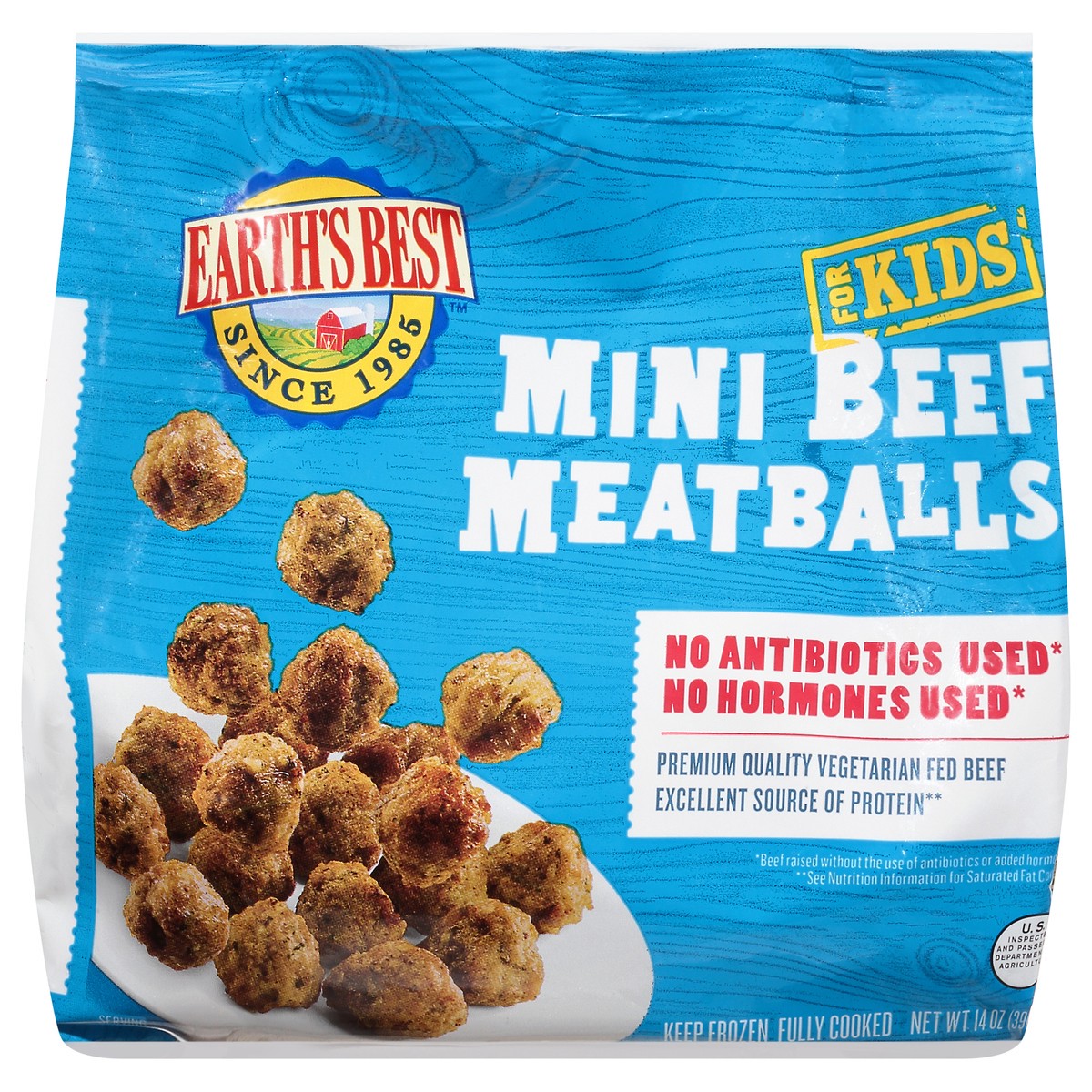 slide 1 of 9, Earth's Best Mini Beef Meatballs for Kids 14 oz Bag, 14 oz