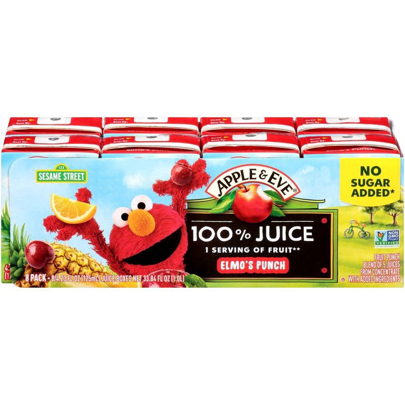 slide 1 of 8, Apple & Eve Elmos Punch - 8 ct; 4.23 fl oz, 8 ct; 4.23 fl oz