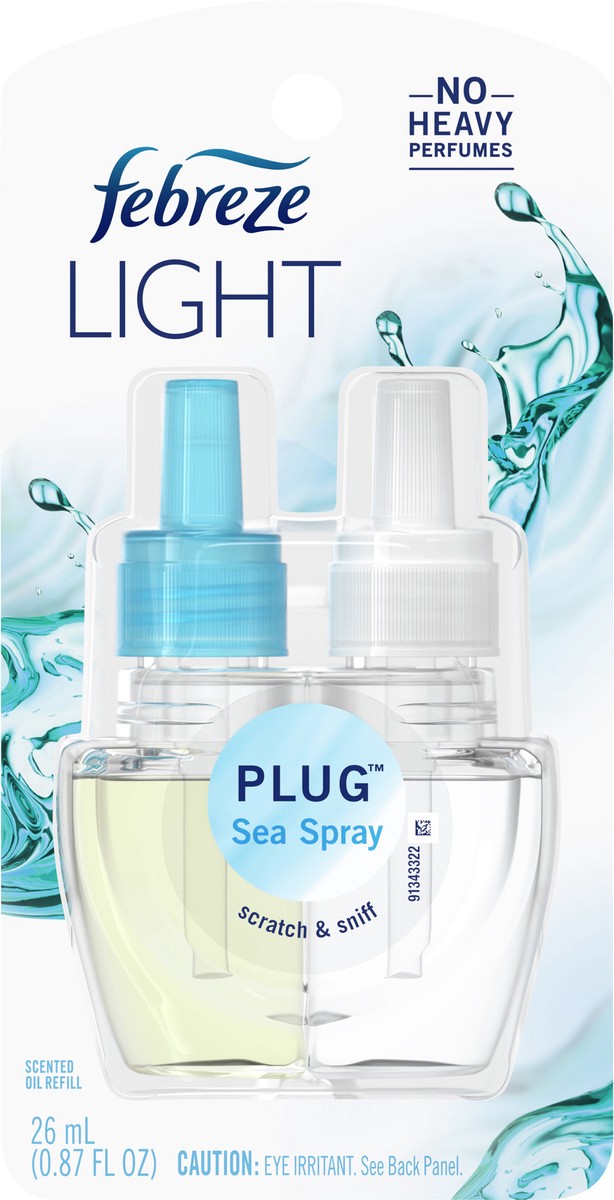 slide 3 of 6, Febreze Plug Sea Spray Scented Oil Refill 26 ml, 26 ml