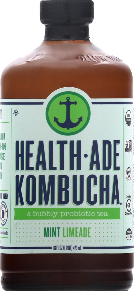 slide 1 of 1, Health-Ade Kombucha-Mint Limeade - 16 fl oz, 16 fl oz