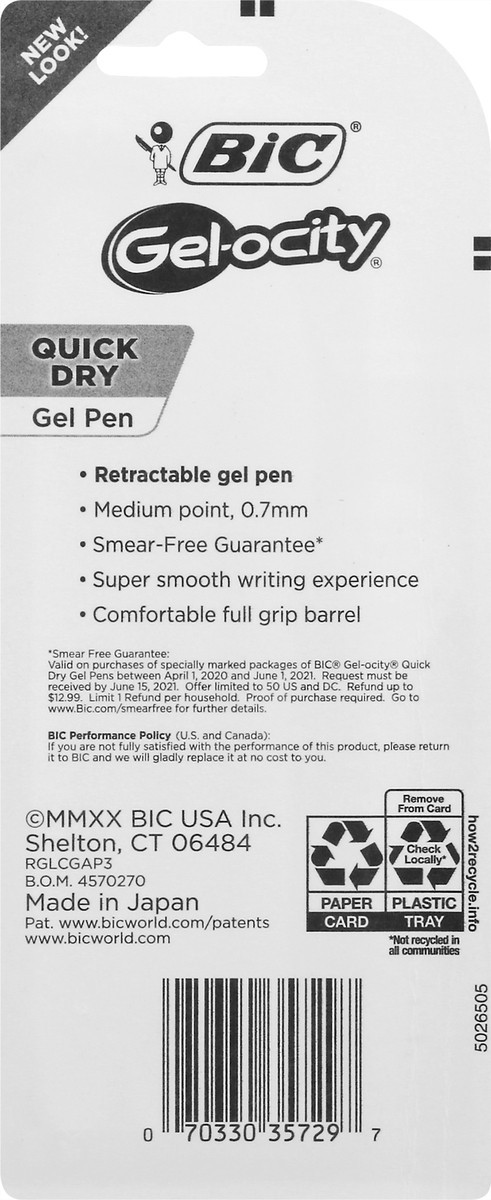 slide 5 of 9, BIC Gelocity Quick Dry Fashion, 1 ct