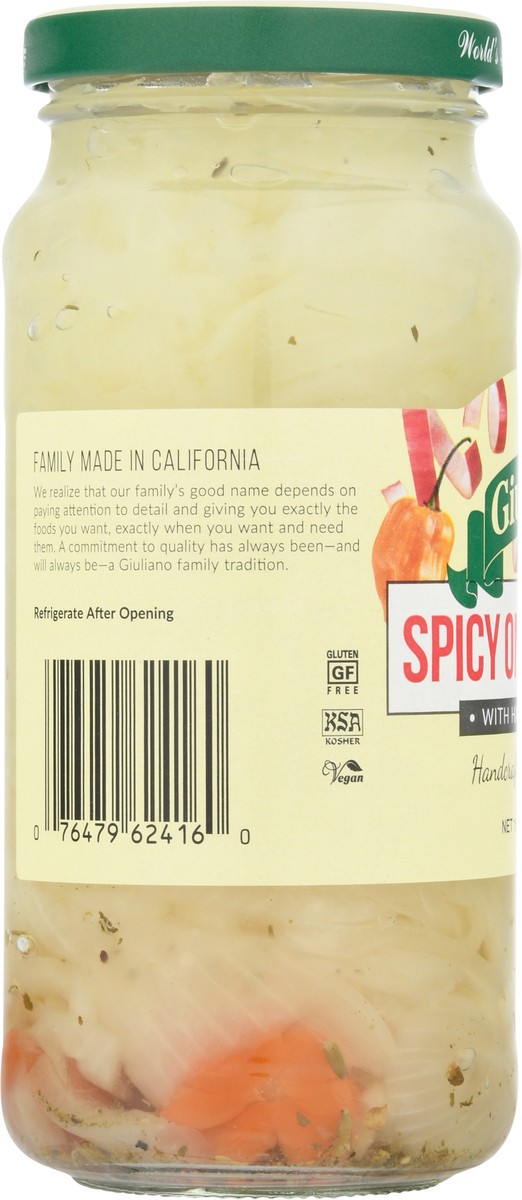 slide 7 of 9, Giuliano Spicy Onion Strips 16 fl oz, 16 fl oz