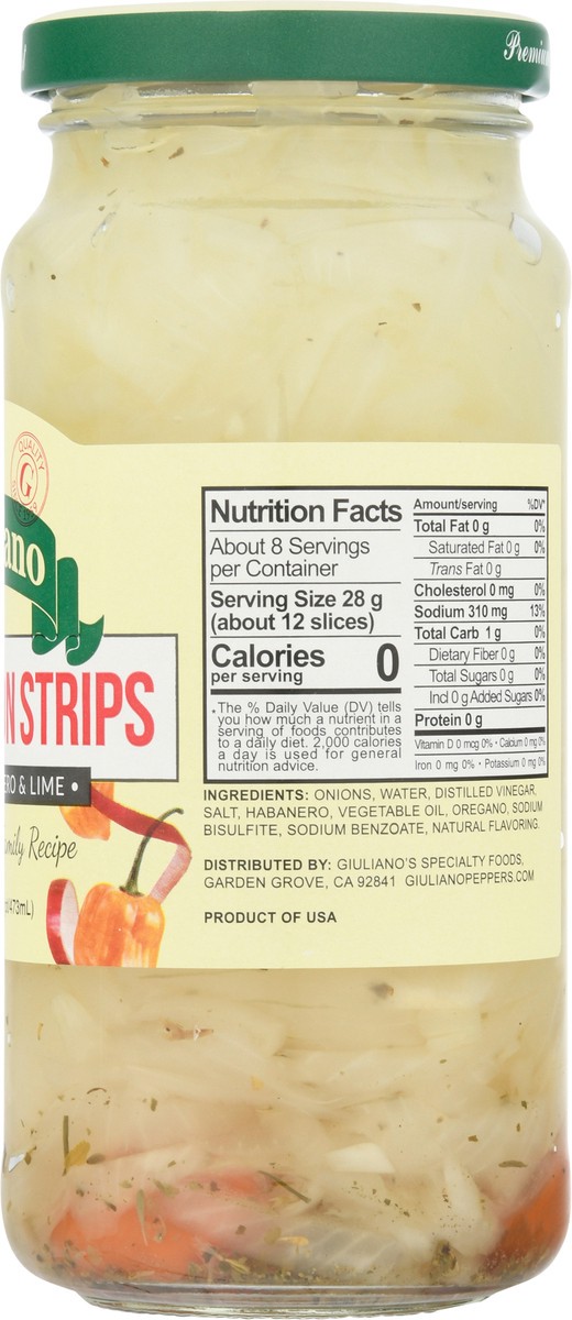 slide 8 of 9, Giuliano Spicy Onion Strips 16 fl oz, 16 fl oz