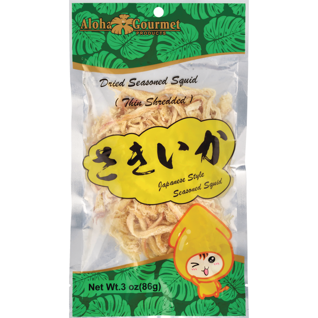 slide 1 of 1, ALOHA GOURMET Ag Japanese Style Seas Squid Thin Shredded, 1 ct