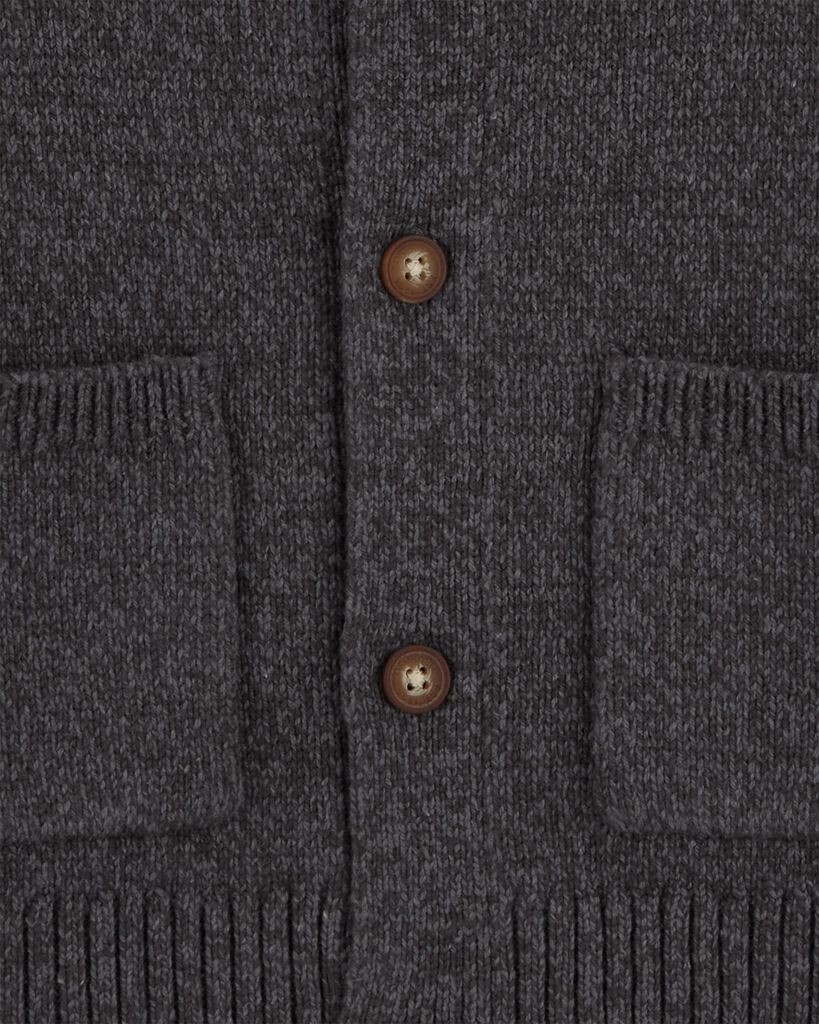 slide 2 of 2, Oshkosh Kid Chunky Knit Button-Front Cardigan Grey 12, 1 ct