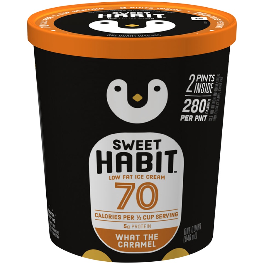 slide 1 of 6, Sweet Habit What The Caramel Ice Cream, 1 qt